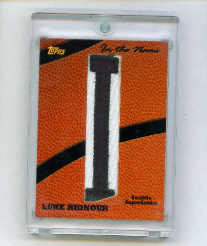 Luke Ridnour Topps Big Game Letterman 1/1 Letter I
