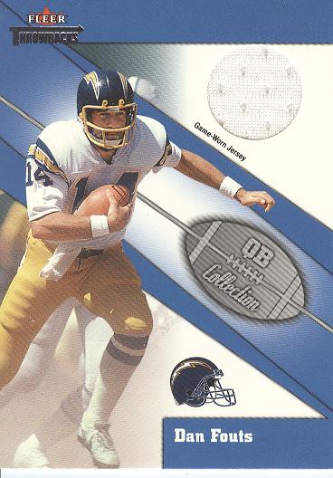 2002 Fleer Throwbacks QB Collection Memorabilia #5 Dan Fouts