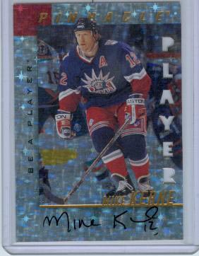 1997-98 Be A Player Autographs Prismatic Die Cut #101 Mike Keane