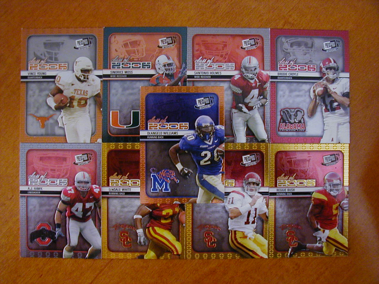 2006 Press Pass SE Class of 2006 Football 9 Card Insert Set