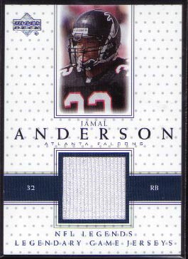 2000 Upper Deck Legends Legendary Jerseys #LJ-JA, Jamal Anderson