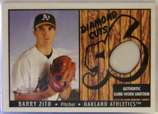 2003 Bowman Heritage Diamond Cuts Relics #BZ Barry Zito Uni