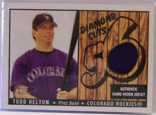 2003 Bowman Heritage Diamond Cuts Relics #TH Todd Helton Jsy A