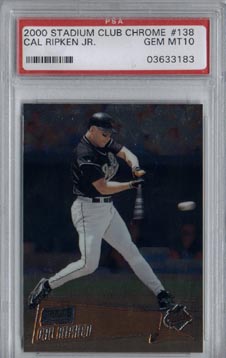 2000 Stadium Club Chrome Baseball #138 Cal Ripken Jr. PSA Gem Mint 10 INCREDIBLE!!
