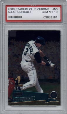 2000 Stadium Club Chrome Baseball #50 Alex Rodriguez PSA Gem Mint 10