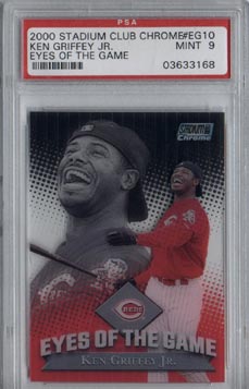 2000 Stadium Club Chrome baseball #EG10 Ken Griffey Jr. Eyes of the Game PSA Mint 9 NICE!!