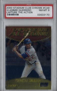 2000 Stadium Club Chrome Baseball  #CA9 Vladimir Guerrero Capture the Action NM - MT PSA 8 NICE!