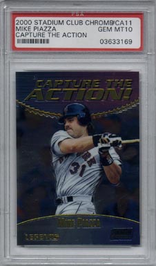 2000 Stadium Club Chrome Baseball #CA11 Mike Piazza Capture the Action PSA Gem Mint 10 INCREDIBLE!!