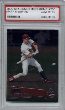 2000 Stadium Club Chrome Baseball #200 Mark McGwire Gem Mint PSA 10 AWESOME!!
