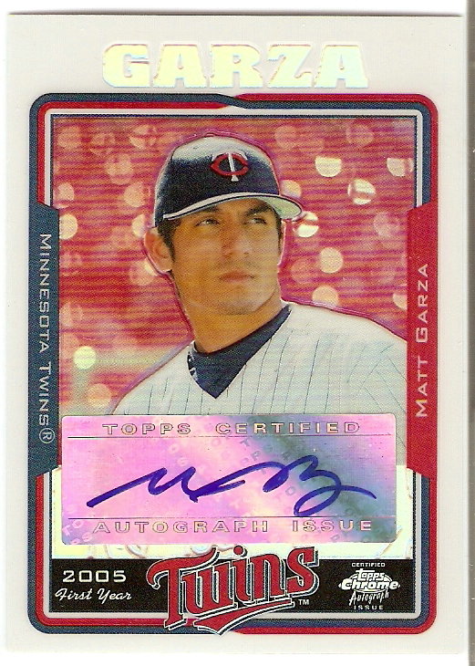 2005 Topps Chrome Update Refractors #227 Matt Garza FY AU