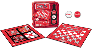 Coca-Cola Checkers/Tic-tac-toe Combo Tin