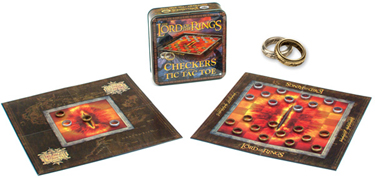 Lord of the Rings Checkers/Tic-Tac-Toe Combo Game