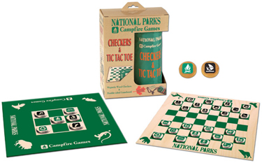 National Parks Campfire Games: Checkers & Tic-Tac-Toe