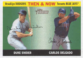 2004 Topps Heritage Then and Now #TN3 D.Snider/C.Delgado