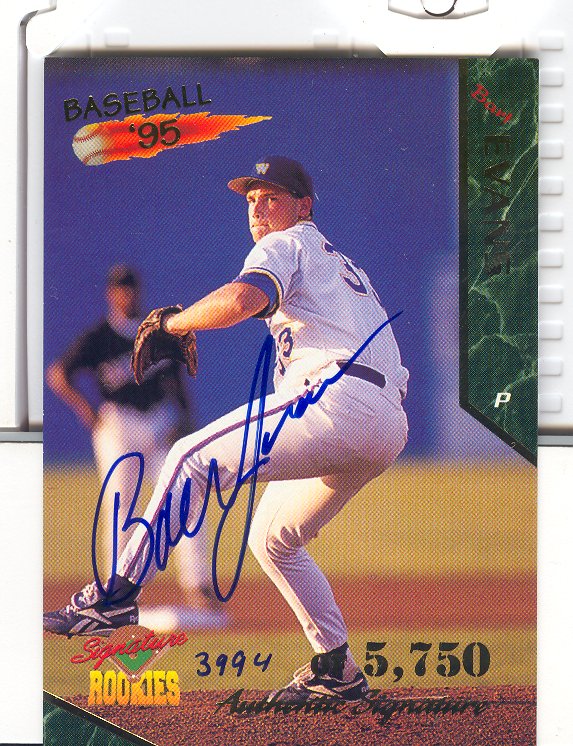 1995 Signature Rookies Signatures #17 Bart Evans
