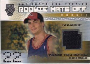 2002-03 Fleer Hot Shots #173 Nikoloz Tskitishvili RC