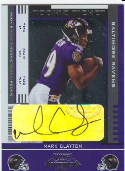 2005 Playoff Contenders #154 Mark Clayton AU/494* RC