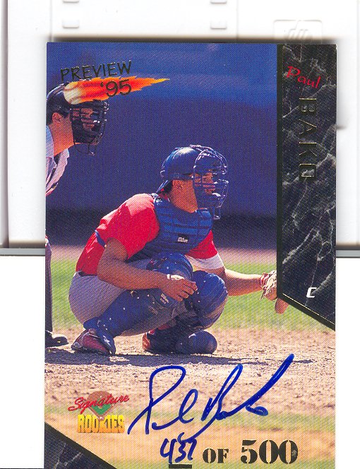 1995 Signature Rookies Old Judge Preview '95 Signatures #4 Paul Bako