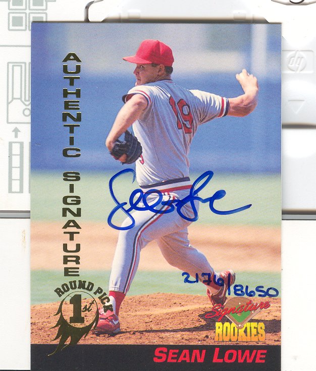 1994 Signature Rookies Signatures #40 Sean Lowe