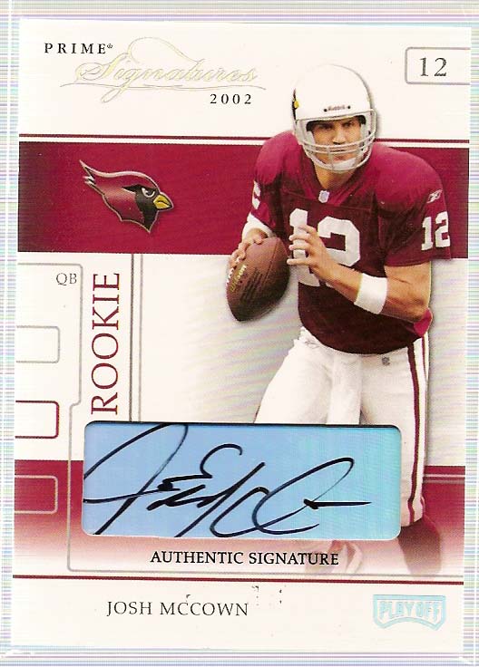 2002 Playoff Prime Signatures Autographs #103 Josh McCown/95