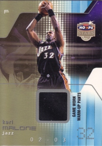 2002-03 Hoops Stars Superstars Game-Used #KM Karl Malone Pants