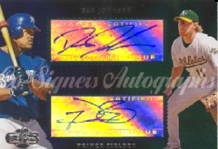 2006 Topps Co-Signers Dual Autographs #CS48 Dan Johnson/Prince Fielder F/100 *
