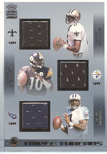 2002 Crown Royale Triple Threads Jerseys #28 Aaron Brooks/Kordell Stewart/Steve McNair/1217