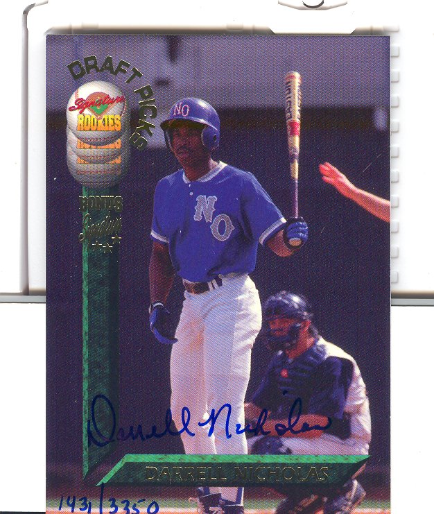 1994 Signature Rookies Draft Picks Bonus Signatures #7 Darrell Nicholas