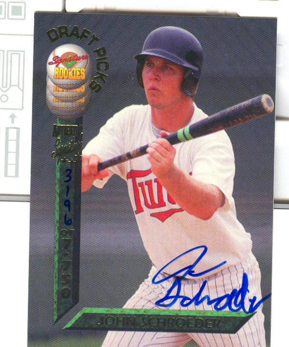 1994 Signature Rookies Draft Picks Signatures #85 John Schroeder