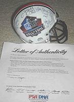 Hall of Fame authentic mini helmet signed by Class of '02 - Dave Casper, Dan Hampton, Jim Kelly, John Stallworth PSA/DNA