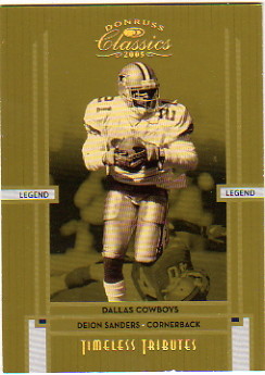2005 Donruss Classics Timeless Tributes Gold #113 Deion Sanders