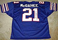 WILLIS McGAHEE autographed ( signed autograph) authentic jersey (James Spence Authentication)