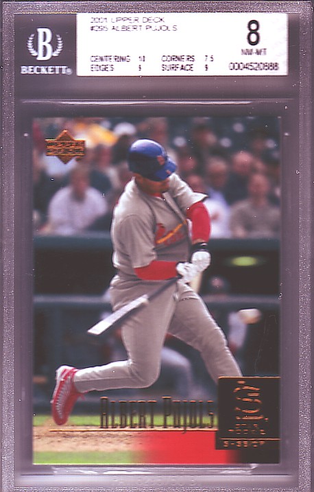 2001 Upper Deck Albert Pujols SR #295 RC ROOKIE NM-MT BGS-8.0