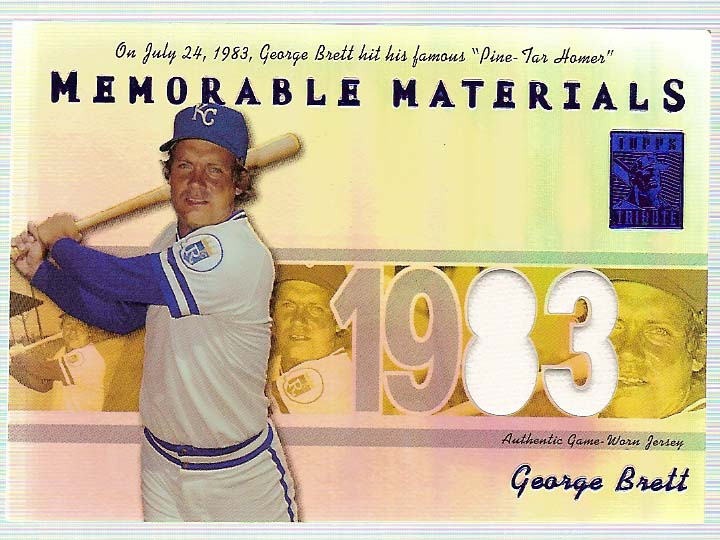 2002 Topps Tribute Memorable Materials Season #GB George Brett Jsy/83