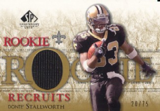 2002 SP Legendary Cuts Rookie Recruits Jerseys Gold #RRDS Donte Stallworth