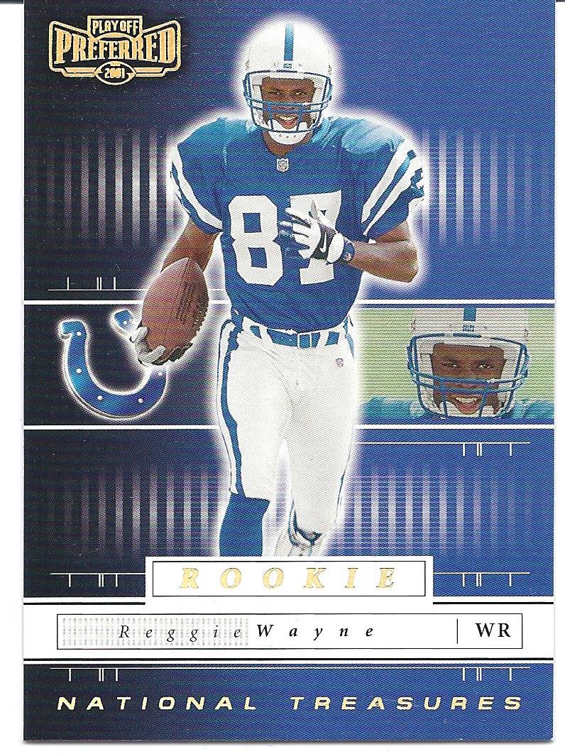 2001 Playoff Preferred National Treasures Gold #135 Reggie Wayne