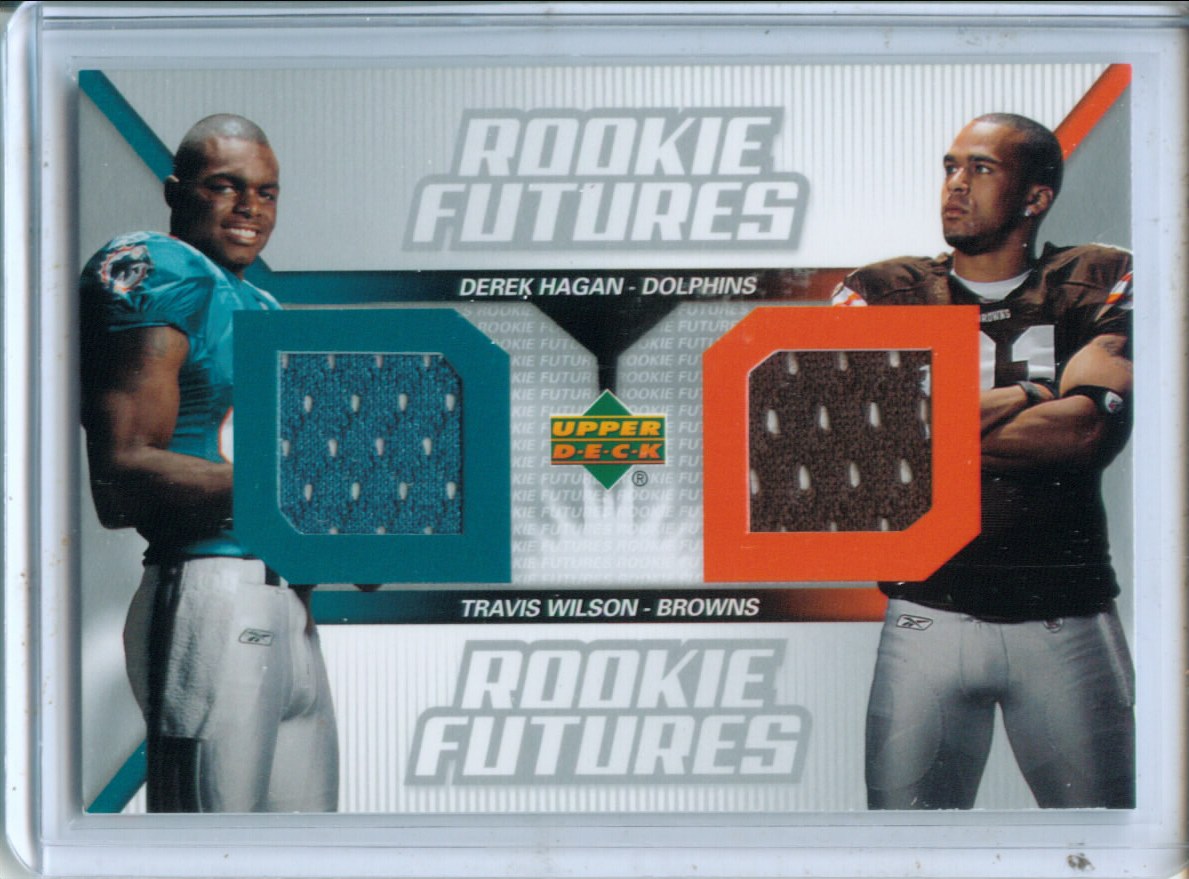 2006 Upper Deck Rookie Futures Jerseys Dual #HW Derek Hagan/Travis Wilson