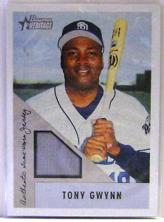 2002 Bowman Heritage Relics #BHTG Tony Gwynn Jsy D