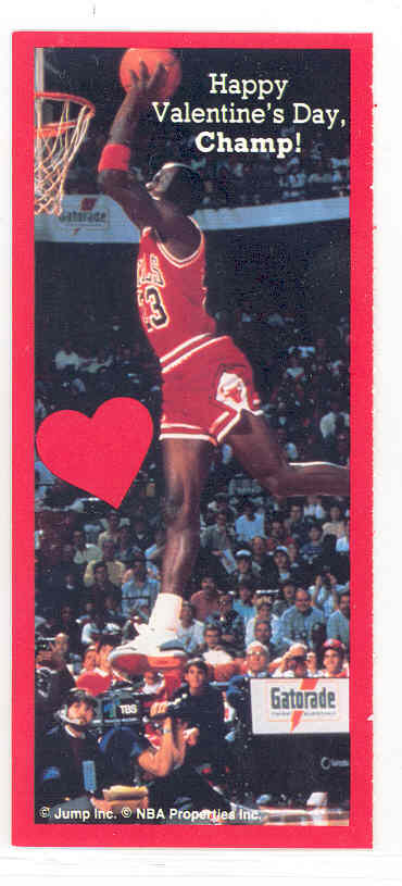 1991 Jump Inc. Michael Jordan Bulls Valentines Card #Happy Valentine's Day