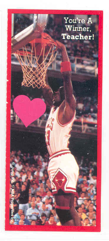 1991 Jump Inc. Michael Jordan Bulls Valentines Card 