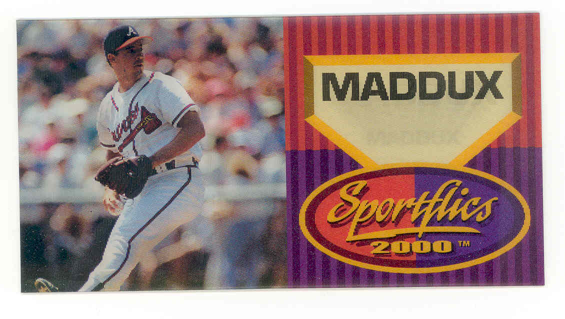 2000 Sportflics Sportflix Greg Maddux Oversized Promo Promotional Card Braves