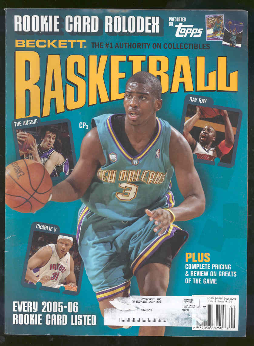 Low Shipping Beckett Basketball Magazine #194 September 2006 Chris Paul Cover 