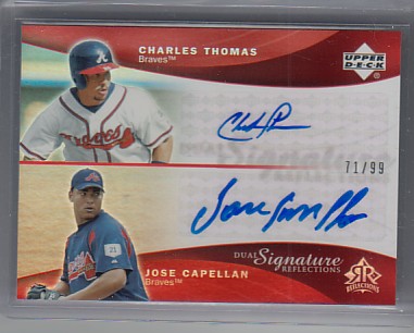 2005 Reflections Dual Signatures Red #CTJC Charles Thomas/Jose Capellan