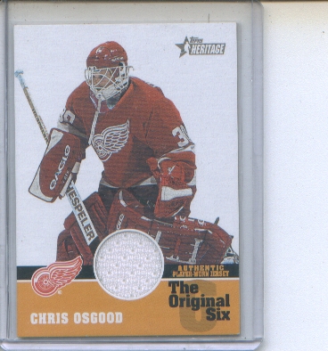2000-01 Topps Heritage Original Six Relics #OSJCO Chris Osgood J
