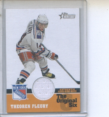 2000-01 Topps Heritage Original Six Relics #OSJTF Theo Fleury J
