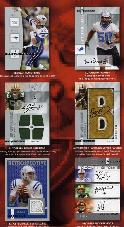 2006 Fleer Hot Prospects Football Factory Sealed Hobby Box (1 Auotgraph #ed Rookie Patch Card Per Box) (2 Additional Rookies Per Box) 