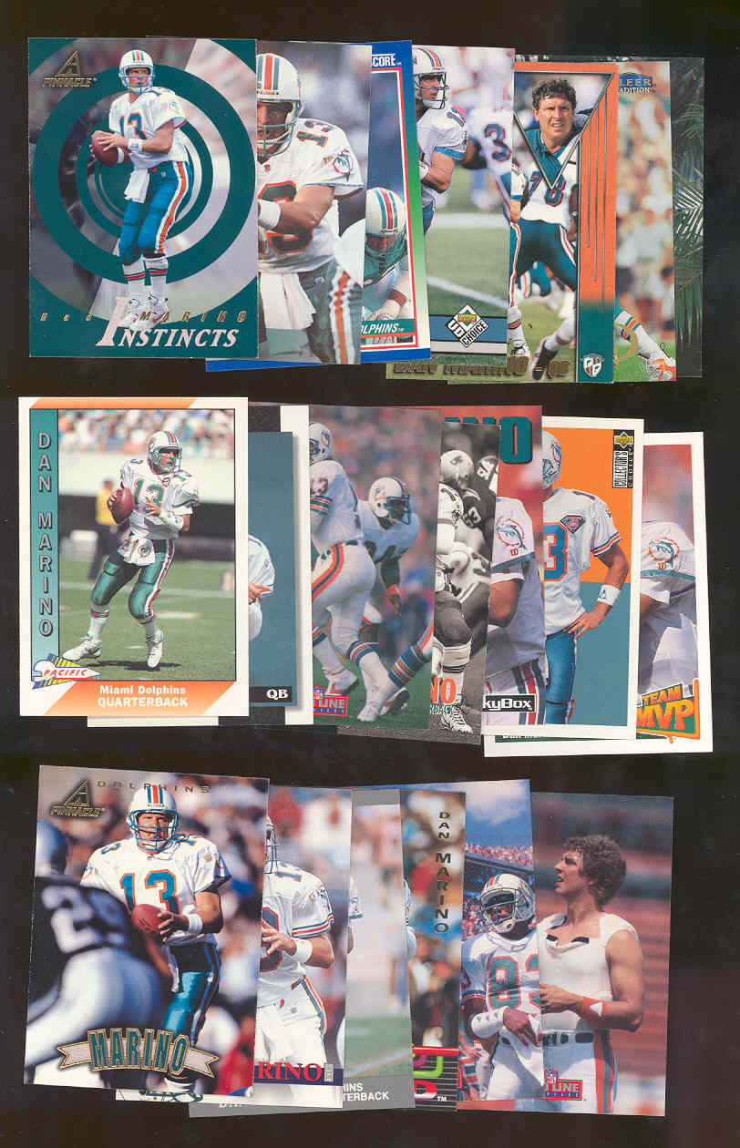 (20) Assorted / Mixed Dan Marino Dolphins NFL Cards All Different  Low Shipping