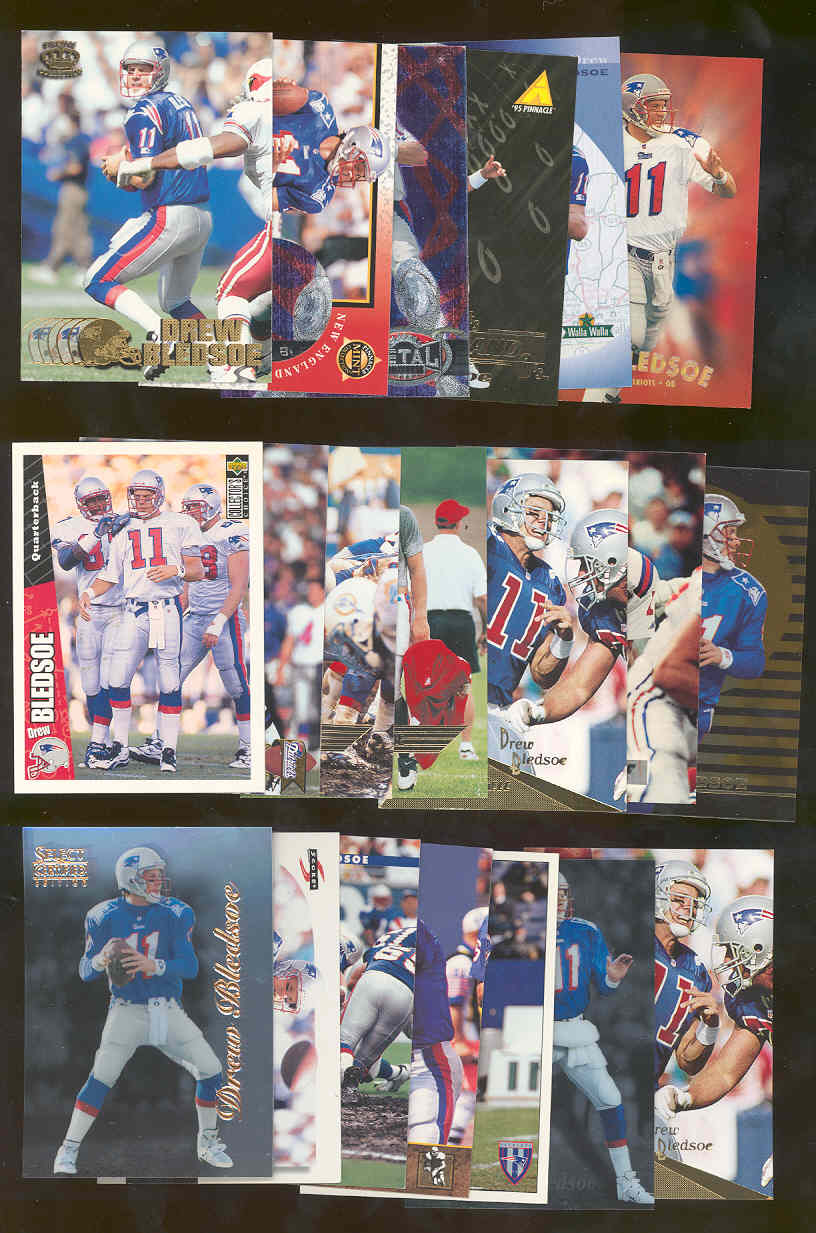 (20) Assorted / Mixed Drew Bledsoe Patriots NFL Cards All Different  Low Shipping