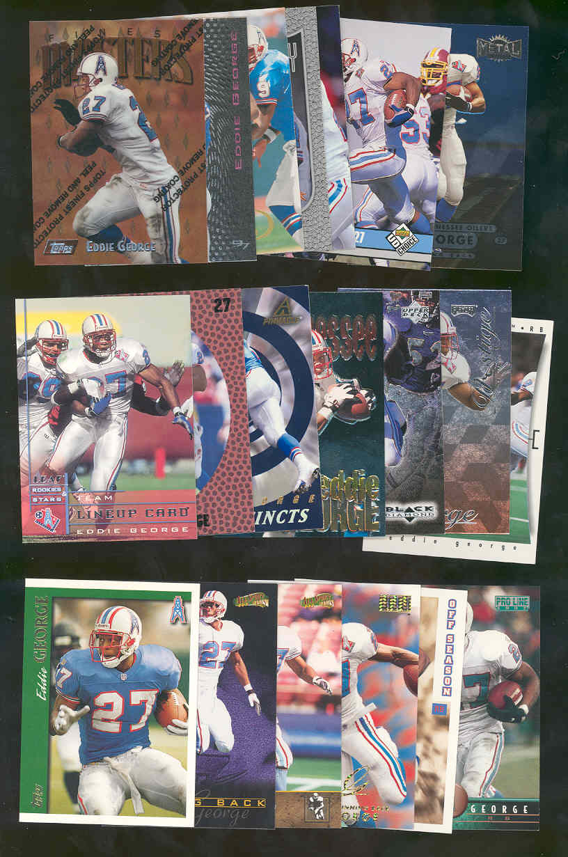 (20) Assorted / Mixed Eddie George NFL Cards All Different  Low Shipping 