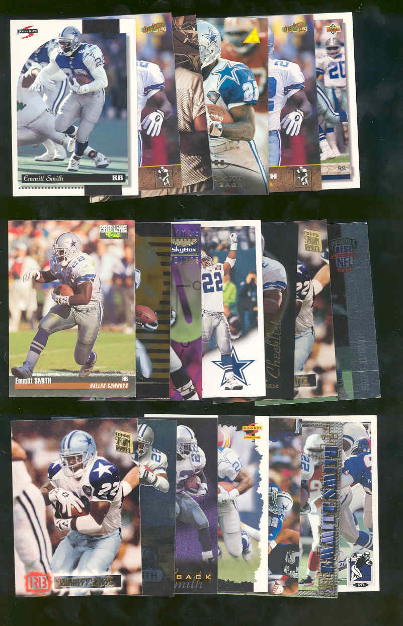 (20) Assorted / Mixed Emmitt Smith Cowboys NFL Cards All Different  Low Shipping 